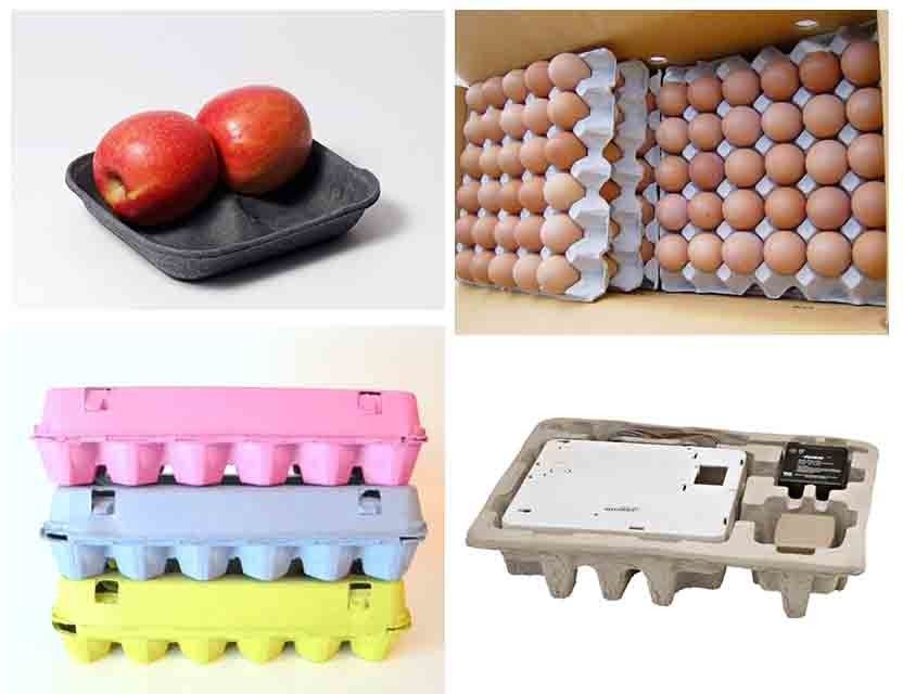 Công suất 5000 chiếc mỗi giờ Máy làm khay đựng trứng bằng giấy Máy tạo bột giấy 12-20 Hành trình / phút Tốc độ tạo hình để làm khay đựng trứng