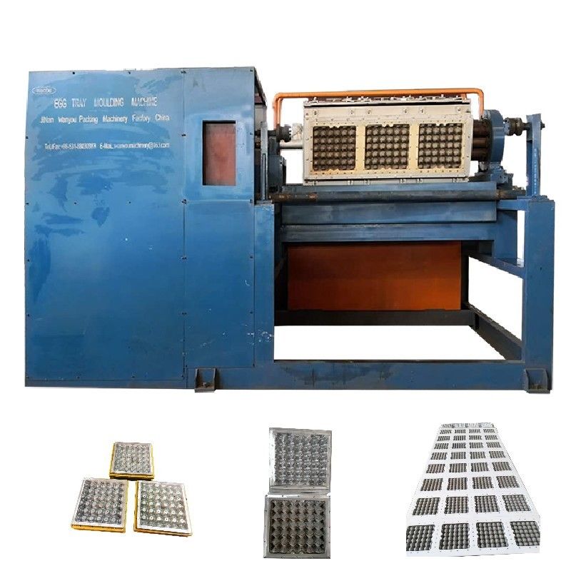 Máy làm khay đựng trứng bằng giấy quay tự động Máy ép bột giấy 2000 chiếc / giờ với khuôn nhôm