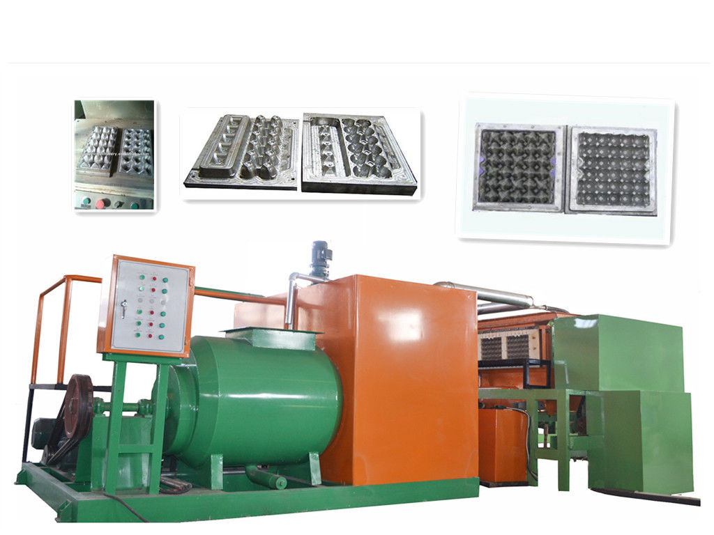 Máy làm khay đựng trứng bằng giấy quay tự động Máy ép bột giấy 2000 chiếc / giờ với khuôn nhôm