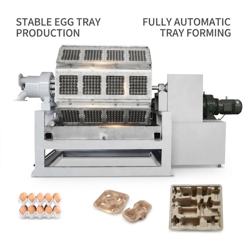 Dây chuyền sản xuất khay đựng trứng bằng giấy 5 * 8 khuôn 5000 chiếc / h Máy có hệ thống sấy khô và xếp chồng tự động hoàn chỉnh cho khay đựng trứng bằng giấy Khay đựng trứng bằng hộp đựng giày Làm khay cây giống
