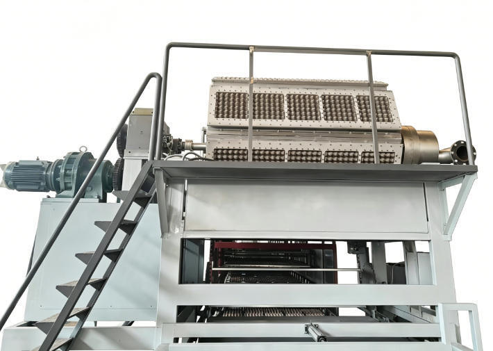 Dây chuyền sản xuất khay trứng công suất cao với hệ thống sấy và xếp bột tạo thành bột hoàn chỉnh, sản xuất 5000 khay giấy mỗi giờ