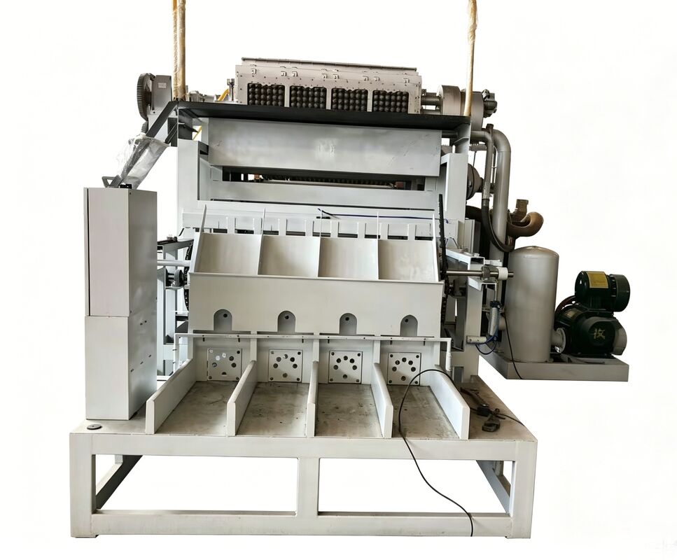 2000-3000pcs/h Máy làm khay trứng giấy 3x4 khuôn 4*4 khuôn Máy khay trứng được thiết kế cho thiết bị công suất trung bình ổn định cho các nhà máy đang phát triển
