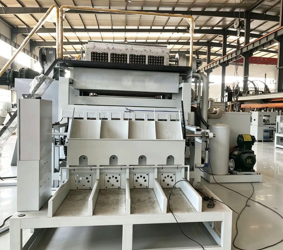 Máy làm khay trứng giấy xoay 2500-3000 chiếc/giờ Máy tạo hình bột giấy tái chế điều khiển PLC 80/120KW