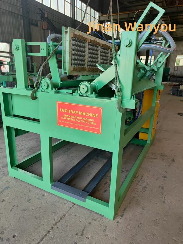 Máy chế tạo khay trứng giấy bán tự động với cấu trúc đơn giản và 1 theo 4 khuôn để sản xuất 1500 miếng mỗi giờ