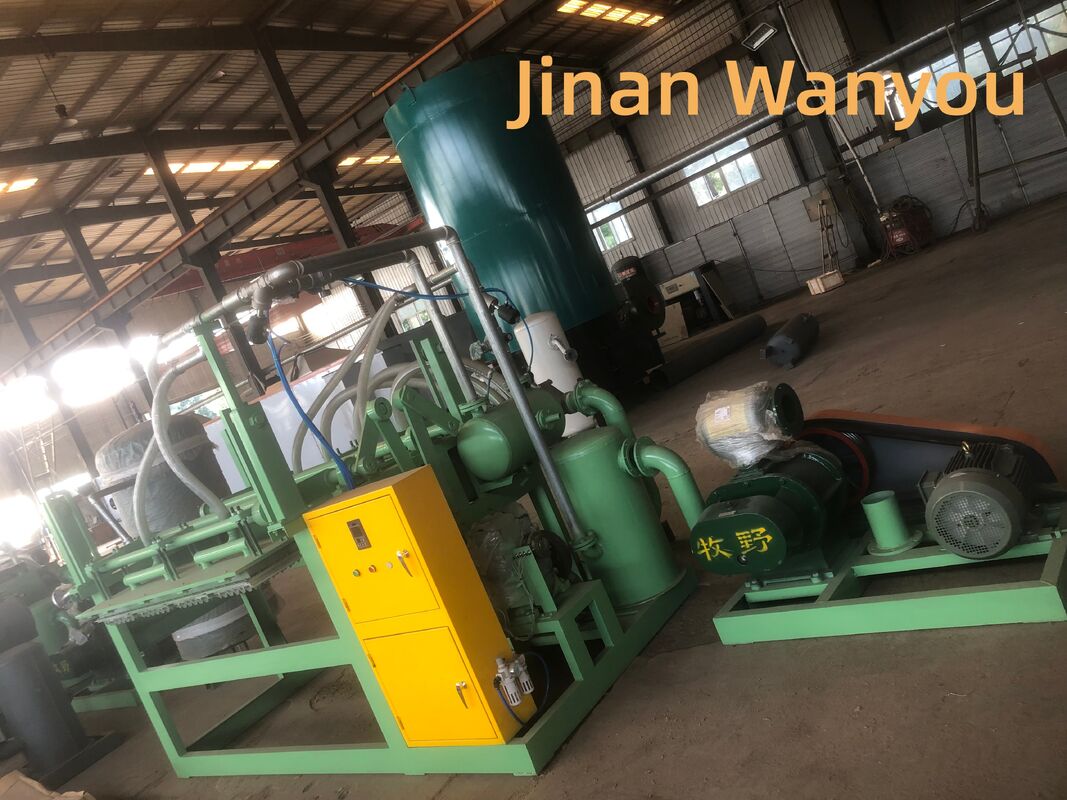 Máy chế tạo khay trứng giấy bán tự động với cấu trúc đơn giản và 1 theo 4 khuôn để sản xuất 1500 miếng mỗi giờ