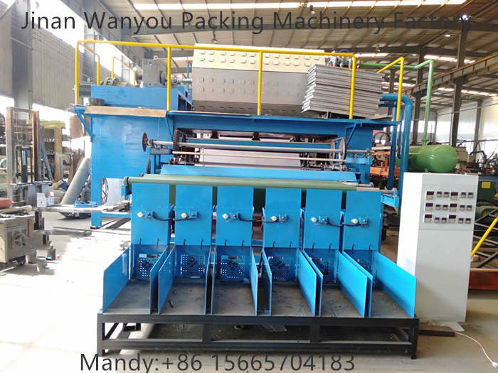Máy sản xuất khay trứng hoàn toàn tự động Với máy sấy kim loại 6 lớp 5000-6000pcs mỗi giờ Máy đúc bột được điều khiển bởi PLC