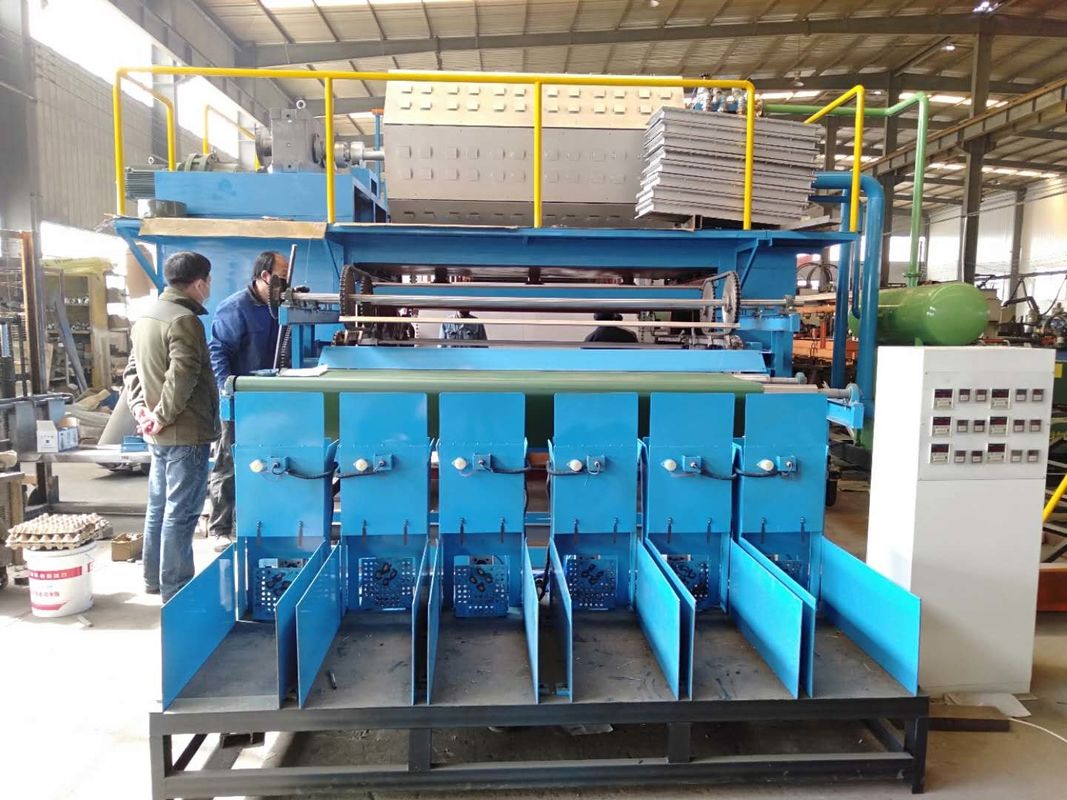 Máy bán lại khay trứng giấy thải / dây chuyền sản xuất khay trứng bột giấy tự động