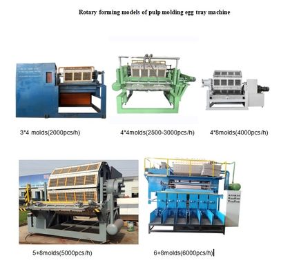Máy đúc bột giấy tái chế Capacity lớn 1500pcs/h-6000pcs/h Máy đựng trứng